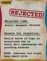 The rejection note introducing us to Patty Hall.