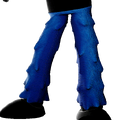 A pants cosmetic depicting a cartoonish version of Huggy Wuggy.
