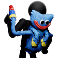 A GrabPack cosmetic depicting a cartoonish version of Huggy Wuggy.