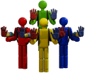 Individual-colored Players seen within the Chapter 2 files, used as testing dummies for Project: Playtime.