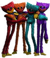 The Mini Huggies being passive (Recolored render depicting the remaining Mini Huggies, excluding Kissy Missy.).