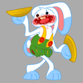 An early color variation of Bunzo, in which he is dressed as a clown.