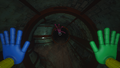 Mommy's hand reaching toward the Player in the sewer tunnels.