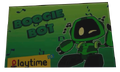 Boogie Bot in a poster and also found in the Boogie Bot's toy box.