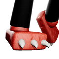A shoe cosmetic depicting a cartoonish version of Boxy Boo.