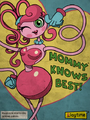 A poster of Mommy Long Legs on it claiming "Mommy knows best!".