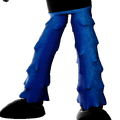 A pants cosmetic depicting a cartoonish version of Huggy Wuggy.