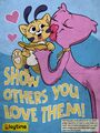 Cat-Bee along with Kissy Missy in a poster about spreading affection.