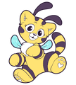 A mural of Cat-Bee only seen in the files.